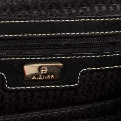 Pre Owned حقيبة كتف أيغنر ديادورا جلد أسود