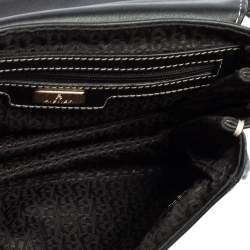 Pre Owned حقيبة كتف أيغنر ديادورا جلد أسود