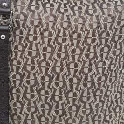 Pre Owned Aigner Beige-Brown Signature Canvas And Leather Hobo