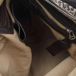 Pre Owned Aigner Beige-Brown Signature Canvas And Leather Hobo