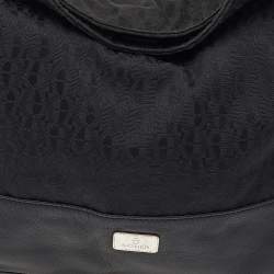 Pre Owned Aigner Black Signature Canvas and Leather Shoulder Bag