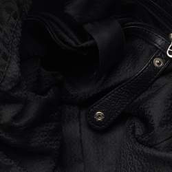 Pre Owned Aigner Black Signature Canvas and Leather Shoulder Bag