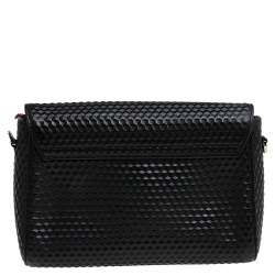 Pre Owned Aigner Black 3D Effect Leather Genoveva Shoulder Bag
