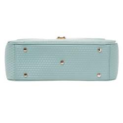 Pre Owned Aigner Mint Green Embossed Leather Genoveva Top Handle Bag