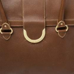 Pre Owned Aigner Brown Leather Satchel