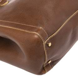 Pre Owned Aigner Brown Leather Satchel