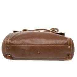 Pre Owned Aigner Brown Leather Satchel