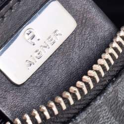 Pre Owned Aigner Black/Grey Zoe Coated Canvas Mini Boston Bag