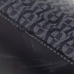 Pre Owned Aigner Black/Grey Zoe Coated Canvas Mini Boston Bag