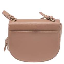 Pre Owned Aigner Pink Grained Leather Mini Pina Crossbody Bag