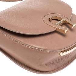 Pre Owned Aigner Pink Grained Leather Mini Pina Crossbody Bag