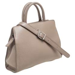 Pre Owned Aigner Grey Leather Mini Cybill Tote