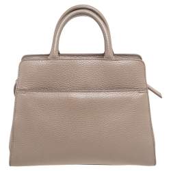 Pre Owned Aigner Grey Leather Mini Cybill Tote