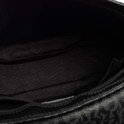 Aigner Black/Grey Coated Canvas Messenger Bag