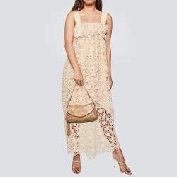 Pre Owned Aigner Bronze Leather Tassel Shoulder Bag