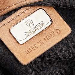 Pre Owned Aigner Bronze Leather Tassel Shoulder Bag