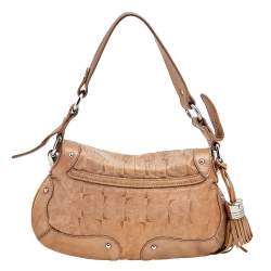 Pre Owned Aigner Bronze Leather Tassel Shoulder Bag