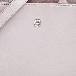 Aigner Lilac Leather Tote