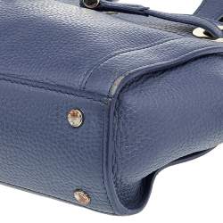 Pre Owned Aigner Blue Leather Cavallina Tote