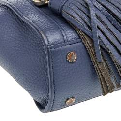 Pre Owned Aigner Blue Leather Cavallina Tote