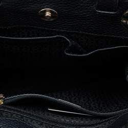 Pre Owned Aigner Black Leather Cavallina Tote