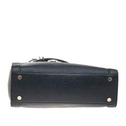 Pre Owned Aigner Black Leather Cavallina Tote