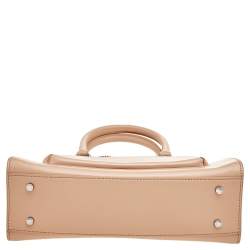 Pre Owned Aigner Beige Leather Amber Tote