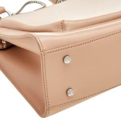 Pre Owned Aigner Beige Leather Amber Tote