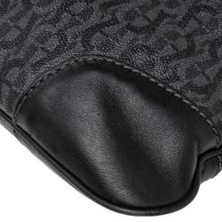 Pre Owned Aigner Black Signature Coated Canvas and Leather Crossbody Bag