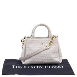 Pre Owned Aigner Beige Leather Olivia Tote