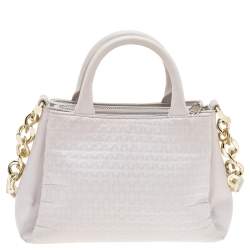 Pre Owned Aigner Beige Leather Olivia Tote