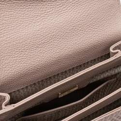 Pre Owned Aigner Pink Leather Genoveva Top Handle Bag