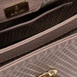 Pre Owned Aigner Pink Leather Genoveva Top Handle Bag