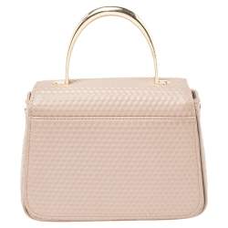Pre Owned Aigner Pink Leather Genoveva Top Handle Bag