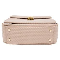 Pre Owned Aigner Pink Leather Genoveva Top Handle Bag