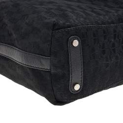 Aigner Black Signature Canvas and Leather Hobo