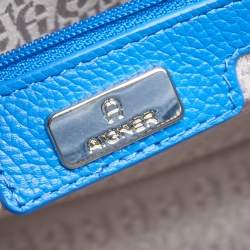 Pre Owned Aigner Blue Leather Lana City Tote