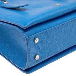 Pre Owned Aigner Blue Leather Lana City Tote