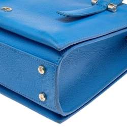 Pre Owned Aigner Blue Leather Lana City Tote