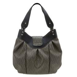 Pre Owned Aigner Brown Signature Coated Canvas and Leather Hobo