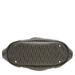 Pre Owned Aigner Brown Signature Coated Canvas and Leather Hobo