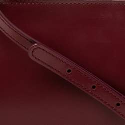 Pre Owned Aigner Burgundy Leather Top Handle Bag