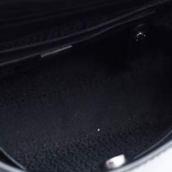 Pre Owned Aigner Black Leather Studded Top Handle Bag