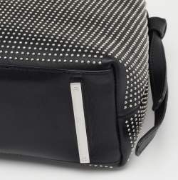 Pre Owned Aigner Black Leather Studded Top Handle Bag