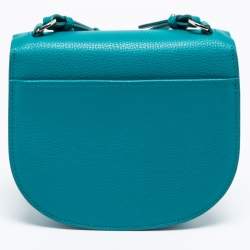 Pre Owned Aigner Green Grained Leather Mini Pina Crossbody Bag