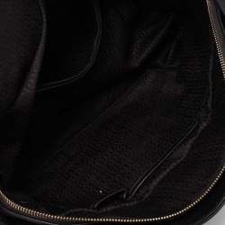 Pre Owned Aigner Black Leather Cavallina Zip Satchel