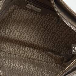 Pre Owned Aigner Taupe Leather Crossbody Bag