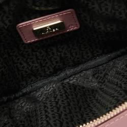 Pre Owned Aigner Old Rose Leather Diadora Belt Bag