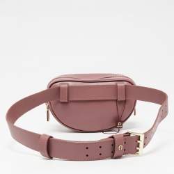 Pre Owned Aigner Old Rose Leather Diadora Belt Bag