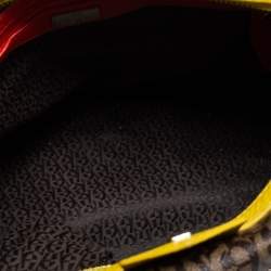 Pre Owned Aigner Multicolor Monogram Canvas And Leather Boston Bag